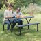 Gardenised Picnic Table, Plastic Composite, Metal Frame, 5 ft L QI004447GY - alternate 8